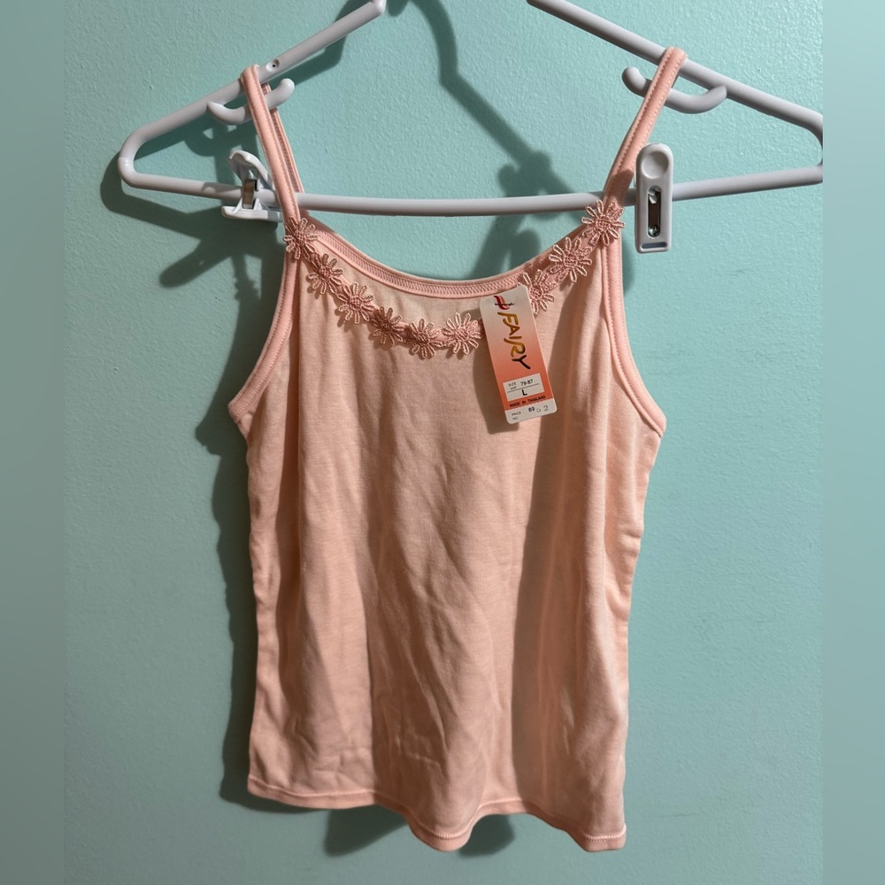 Pink flower tank top
